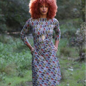 Effie's Heart hojas print confident dress